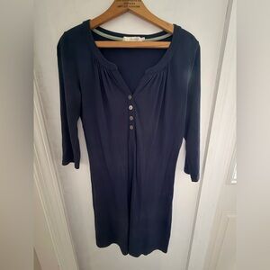 Boden comfy Henley jersey dress navy size 6p. Comes w/belt but u could add yours